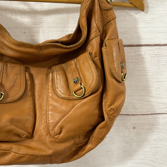 Gently used Tan leather shoulder from Anthropologie by Rough Roses - Picture 3 of 14